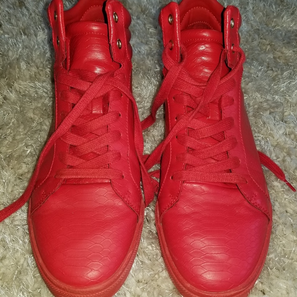 Men's red embossed Zara sneakers size 9
